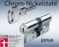 Preview: BKS Janus 46 Freilaufzylinder Version Chrom-Nickel-Stahl