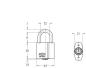 Preview: KESO Vorhangschloss 42.037 | Bügeldurchmesser 7 mm