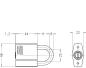 Preview: KESO Vorhangschloss 42.042 | Bügeldurchmesser 8 mm