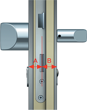 Schließzylinder Profilzylinder Maß nehmen für die Einbaulängen bei Zylinderschloss Zylindermesslehre
