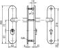 Preview: IKON Stahl-Schutzbeschlag S 403 mit Zylinderabdeckung - Drücker/Drücker