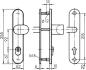 Preview: Ikon Stahl-Schutzbeschlag S 418 mit Zylinderabdeckung - Winkelknauf/Drücker (10mm Vierkant)
