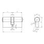Preview: DOM rs Terra® Doppelzylinder mit Biffarnase