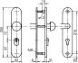 Preview: Ikon Stahl-Schutzbeschlag S 406 mit Zylinderabdeckung - Rundknauf/Drücker