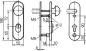 Preview: Ikon Stahl-Schutzbeschlag S 426 mit Zylinderabdeckung - Rundknauf/Drücker