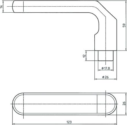 Drückerpaar für 8 mm Stift 1971