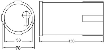 Minitresor Ikon 9M37 mit Halbzylinder und Edelstahlverschluss