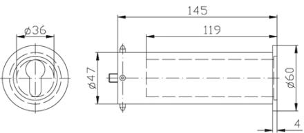 Minitresor Ikon 9M39 mit Schließzylinder