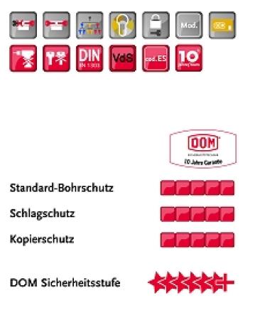 DOM diamant Profil-Doppelschließzylinder