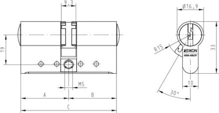 Ikon WSW Profil-Doppel-Schliesszylinder (W531)