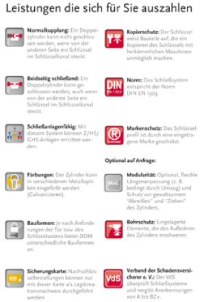 DOM RS Sigma Doppelzylinder | Nachzylinder / Ersatzzylinder