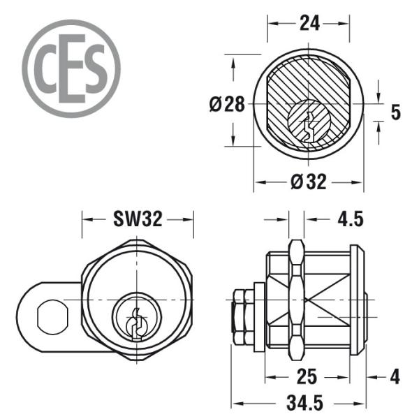 CES WD Briefkastenzylinder