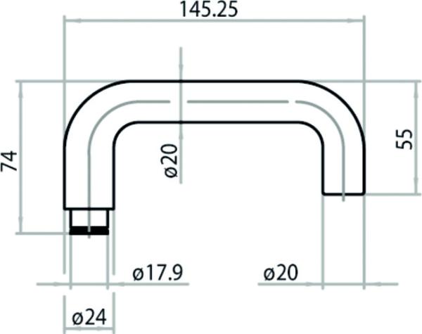 Drückerlochteil für 9 mm Stift 1781