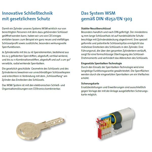 CES WSM Halb-Schließzylinder CES WSM Halb-Schließzylinder