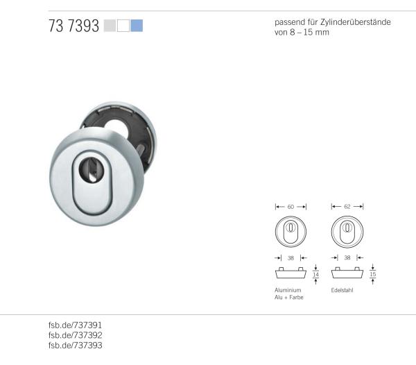 FSB Außen-Schutzrosette mit Zylinderabdeckung