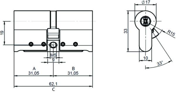 Ikon Protect 2 - Profil-Doppel-Schliesszylinder VDS