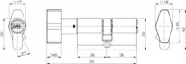 Nachzylinder IKON RW6 Knaufzylinder